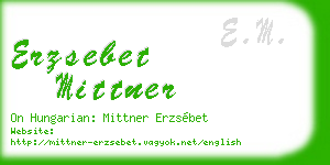 erzsebet mittner business card