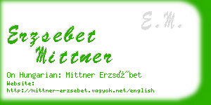erzsebet mittner business card